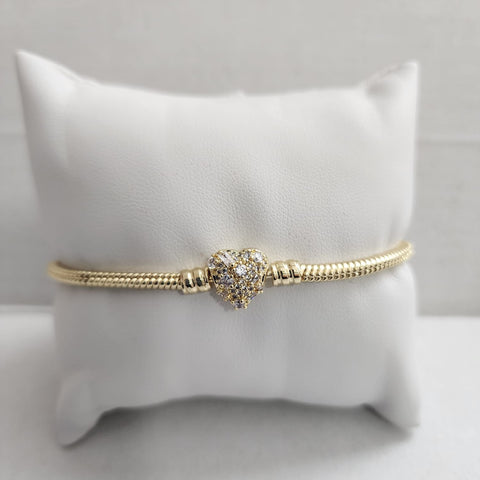 500-OL Pulsera de Corazón Diamantado