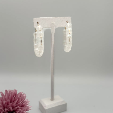 A996-Aretes de perlas transparentes