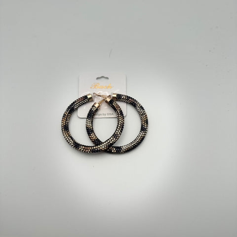 APA134-Aretes aros diamantados grandes