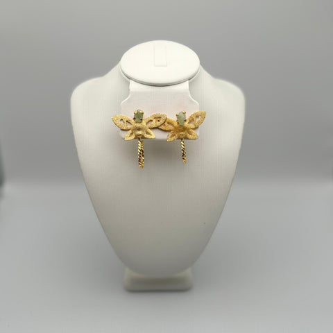 A24K1323-Aretes piedra con mariposa