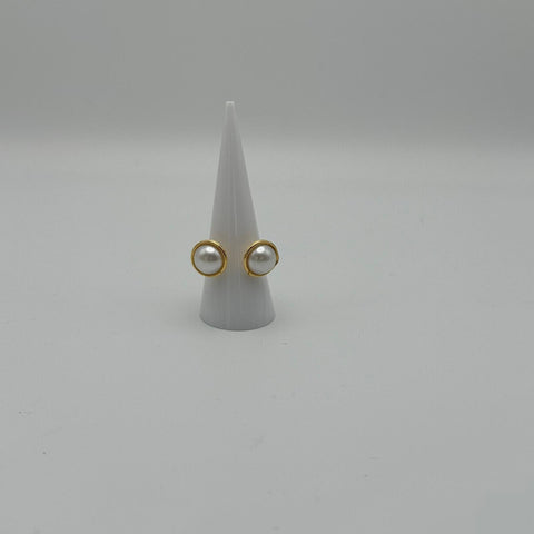 S24K1048-Sortija semi círculo perlada