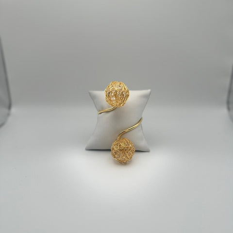 B24K1059-Bangle círculo cableado