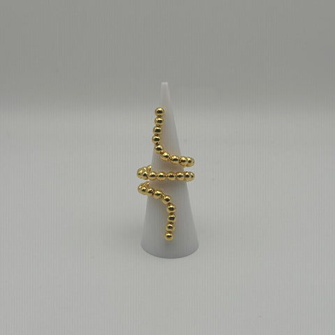 S24K-1234-Sortija espiral con esferas