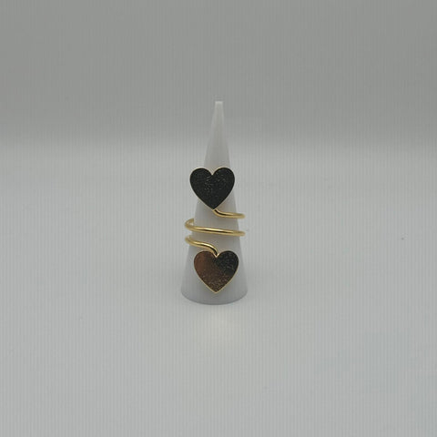 S24K-1086-Sortija corazones en espiral pequeño