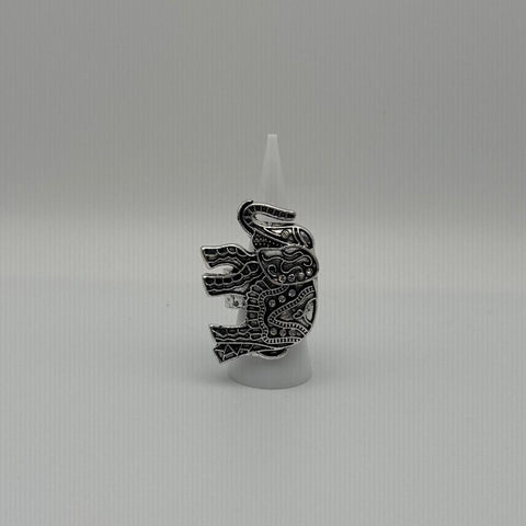 S-115ZK-Sortija Elefante plateado