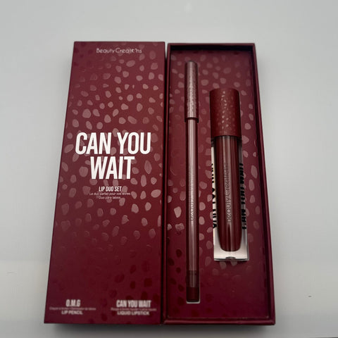 LD4-Lip Duo set Can you wait Liquid Lipstick Can you wait Lip Pencil O.M.G.