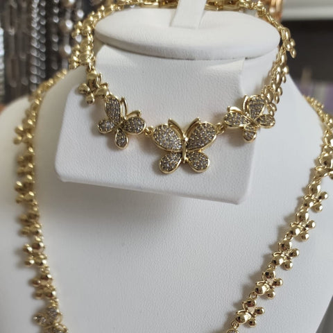 P-99OL-Pulsera-Set Mariposa Diamantada