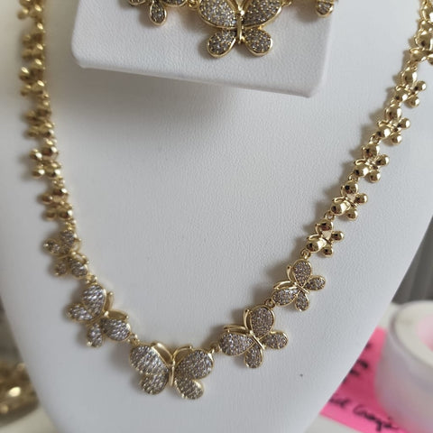 C-98OL- Cadena Set Mariposa Diamantada