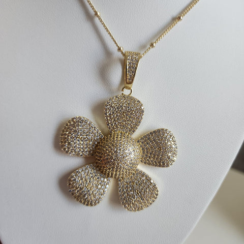 G-117-OL-Gema Flor 5 Pétalos diamantada