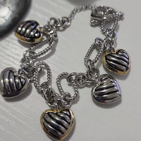 P-332R-Pulsera 5 Corazones