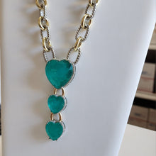 C-423DG-Collar Tres Corazones Cuarzo