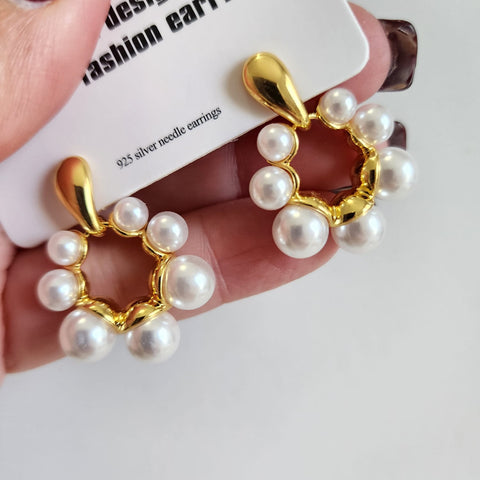 A151-OL-Aretes de Perlas en una Gota