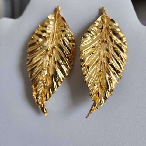 A155-OL-Aretes de Hojas con hilos