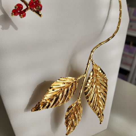 C155-OL-Choker Hojas con hilos