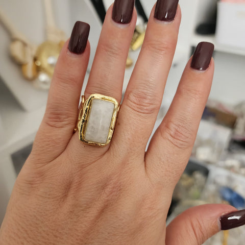 Anillo Cuarzo Blanco