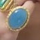 Anillo Ovalado Azul