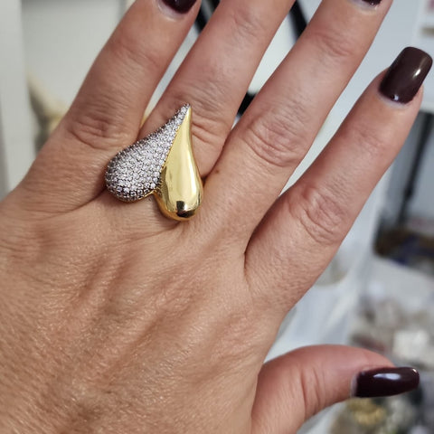 Anillo 2 tonos corazón