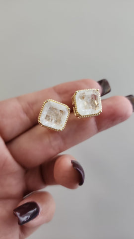 Aretes de cuarzo Blanco