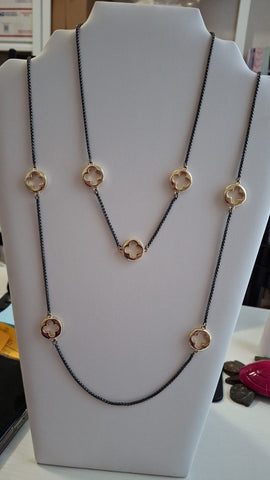 Collar largo Pewter $16