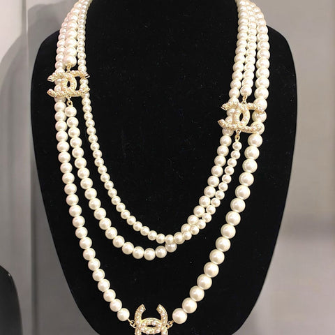 Collar perlas cc tres capas