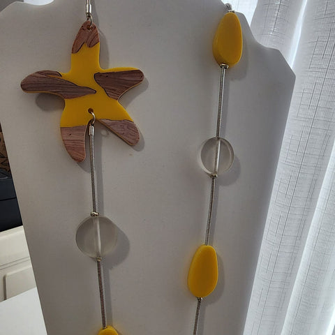 Collar Esfera y Estrella Dos Tonos