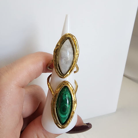 Anillo Doble Blanco y Verde