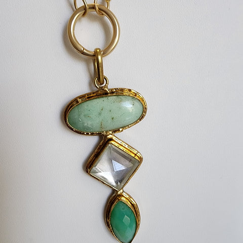 Gema Cristal con Verde