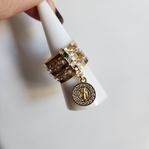 Anillo Semanario San Benito con Medalla Colgante