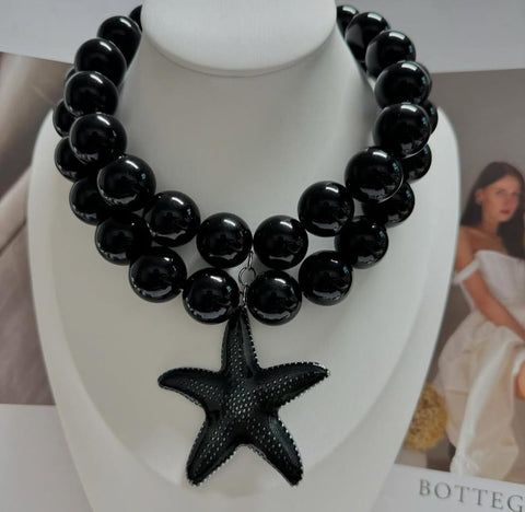 Collar Negro Estrella