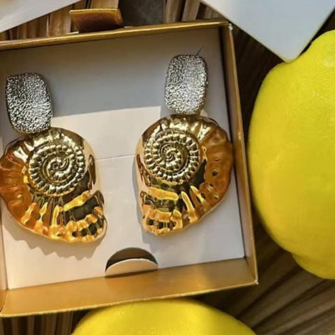 Aretes de Caracol con base Plata