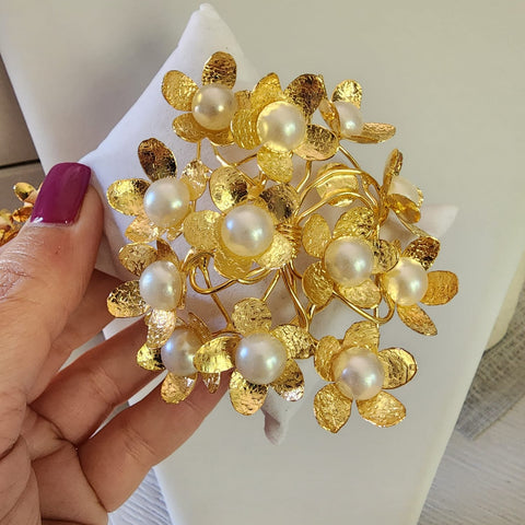 Bangel de Aniversario  Margaritas con Perlas