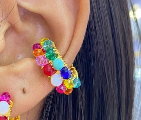 Ear Cuff en Cuencas de Colores