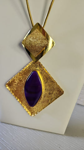 Gema Baño de Oro Piedras Preciosas Color Azul