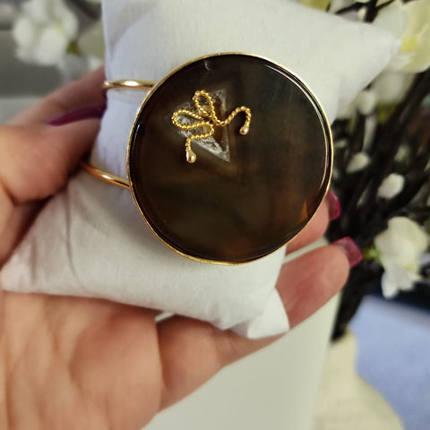 Bangel Eterna Elegancia  Piedras Preciosas Color Fushia