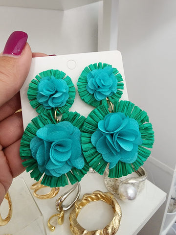 Aretes Rattan Flor