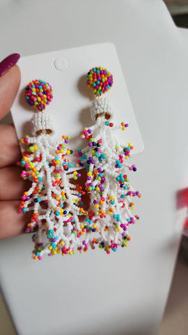 Aretes Cuenca en colores largo