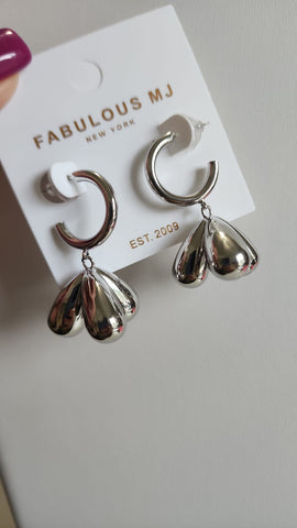 Aretes de tres  Gotas