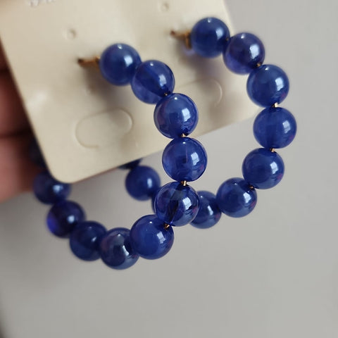 Aretes Esfera Azules