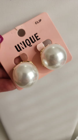 Aretes Perla Base  Plata