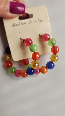 Aretes Esfera de Colores