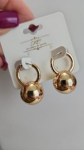 Aretes de esfera pequeño