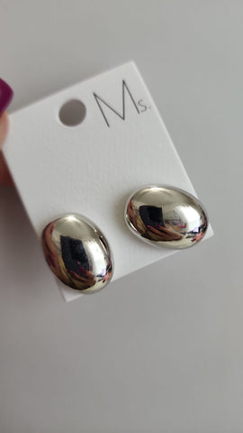 Aretes Ovalado Plata
