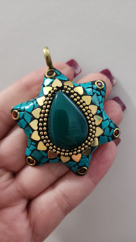 Gema Estrella Mosaico Piedra Teal