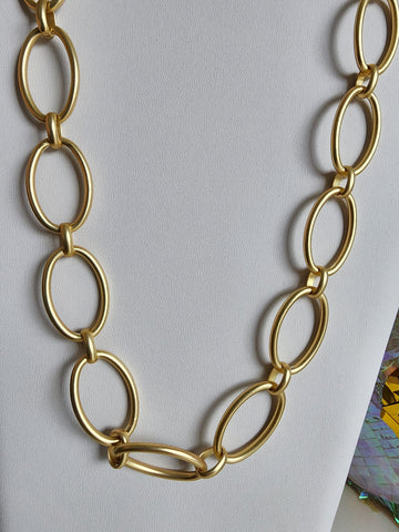 Cadena de Eslabon  Oro Matte