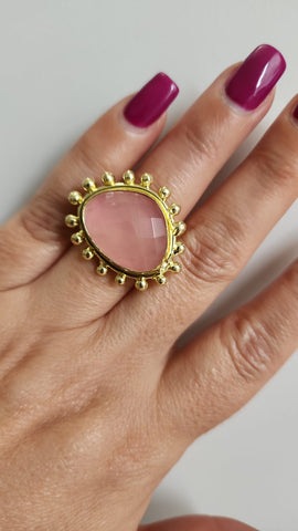 Anillo con Balines  Cuarzo