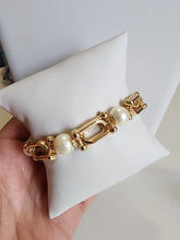 #647-Pulsera Eslabon Tiffany con Perlas