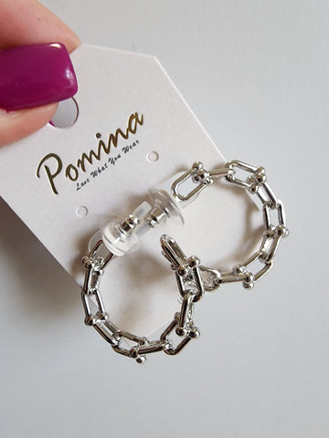 #072-Aretes Eslabon Tiffany