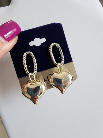 #1121-Aretes  Tiffany con Corazon