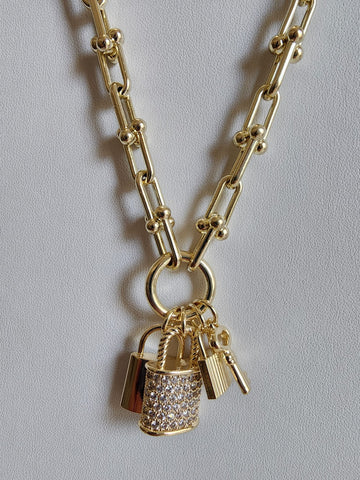 #1018-Cadena Tiffany con charms