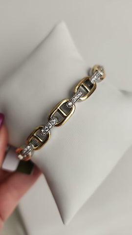#047-Pulsera GG Diamantada